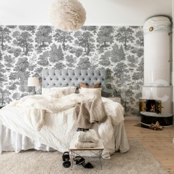 Fototapet, Woodland Toile, Gray, Rebel Walls