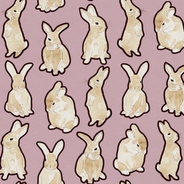 Fototapet, Year of the Bunny, Lilac, Rebel Walls - Img 2