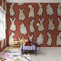 Fototapet, Year of the Bunny, Red, Rebel Walls
