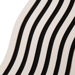Panou riflaj acustic decorativ, MDF si pasla, AC44, 240x30x1.8cm, Gri - Img 3