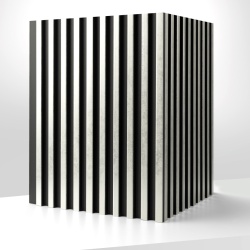 Panou riflaj decorativ 3D Asti, Silver, 12.2x1.2x270 cm - Img 4