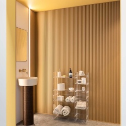 Panou riflaj decorativ 3D, Moon - 12.2x1.2x270 cm, Manavi - Img 13