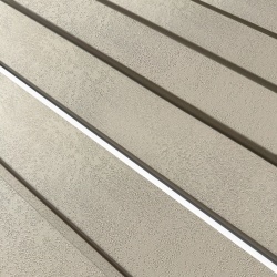 Panou riflaj decorativ 3D Roca, Moonlight Grey, 25x2x270 cm