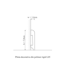 Plinta polimer rigid, Allegria, L5-7.9x1.6x200 cm - Img 2