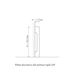 Plinta polimer rigid, Allegria, L9-10.7x1.7x240 cm - Img 2