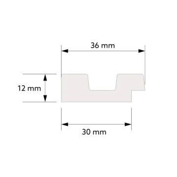 Profil dreapta riflaj decorativ 3D, Moon R, 3.6x1.2x290 cm, Manavi - Img 3
