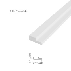 Profil stanga riflaj decorativ 3D, Groove/Moon L, 4.2x1.2x270 cm, Manavi