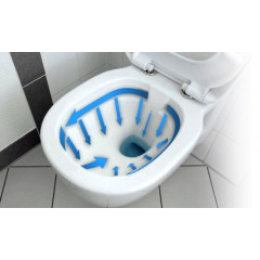 Set vas WC suspendat Rea Carlo Mini auriu cu capac softclose negru lucios - Img 6