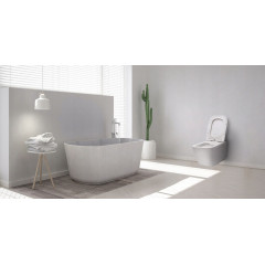 Set vas wc suspendat Rea Raul rimless capac softclose - Img 3