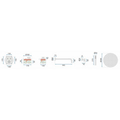 Sistem de dus incastrat Rea Lungo-Miler termostatic alb mat - Img 8