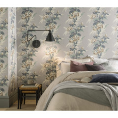 Tapet Aurora, Mist Grey Luxury Floral, 1838 Wallcoverings, 5.3mp / rola - Img 1