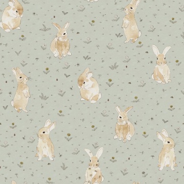 Tapet Bunny Field, Mint, Rebel Walls - Img 2