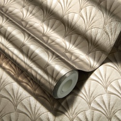 Tapet, Elodie, Burnished Gold Luxury Foil, 1838 Wallcoverings, 5.3mp / rola - Img 2