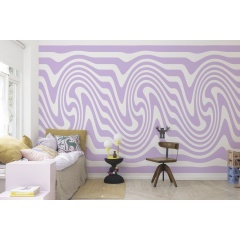 Tapet Happy Wobbly, Lilac, Rebel Walls - Img 3