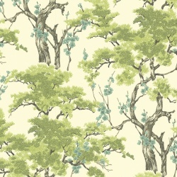 Tapet, Harewood, Lime Green Luxury Chinoiserie, 1838 Wallcoverings, 5.3mp / rola