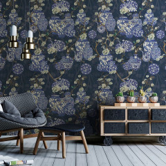 Tapet Hydrangea and Ginger Tea Party Blue, VLAdiLA - Img 1