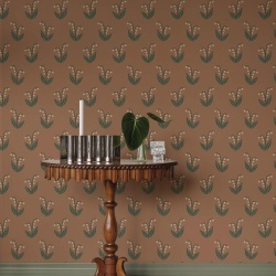 Tapet lavabil, Lilly, Terracotta, Sandberg, 5.3mp / rola - Img 3