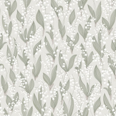 Tapet lavabil Lily of the valley, Spring Green, Sandberg, 5.3mp / rola - Img 2
