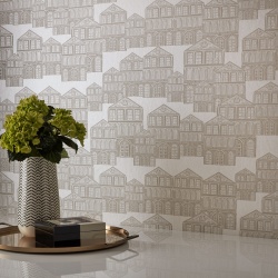 Tapet, Maison, Ivory Cream Luxury Patterned, 1838 Wallcoverings, 5.3mp / rola