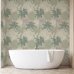 Tapet, Palms, Menta, Coordonne, 5mp / rola