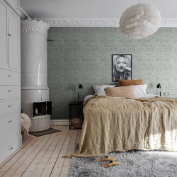 Tapet personalizabil Small Painted Diamonds, Fancy Green, Rebel Walls, 5 mp / rola