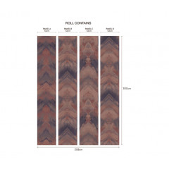 Tapet Reflections, Copper Luxury Geometric, 1838 Wallcoverings, 6.5mp / rola - Img 4