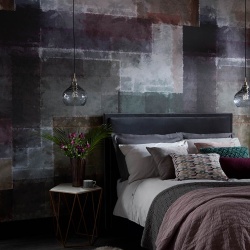 Tapet, Spectrum, Mocha Purple Luxury Geometric, 1838 Wallcoverings, 6.5mp / rola