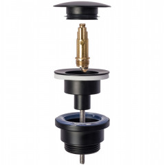 Ventil lavoar Click-Clack universal negru periat Rea Old - Img 3