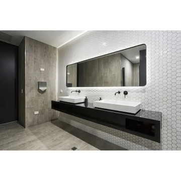 Baterie lavoar incastrata Rea Lungo negru mat cu corp ingropat - Img 2