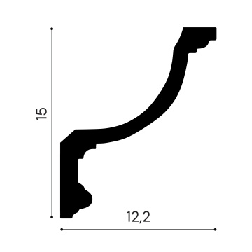Cornisa poliuretan, Manavi, P901-15x12.2x200cm - Img 2