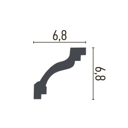 Cornisa poliuretan P808 - 6.8 6.8x200 cm - Img 2