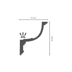 Cornisa poliuretan P837 - 18.3x15.1x200 cm - Img 4