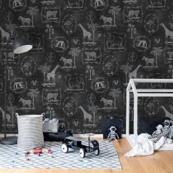 Fototapet, Animal Party, Blackboard, Rebel Walls