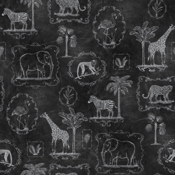 Fototapet, Animal Party, Blackboard, Rebel Walls - Img 2