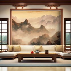 Fototapet Artistic Montagne et Ciel Huang Shan Rêve MH108 - Img 2