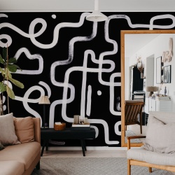 Fototapet, Artzy Path, Black, Rebel Walls