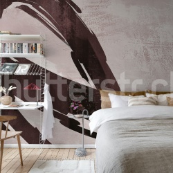 Fototapet, Artzy Stripes, Burgundy, Rebel Walls - Img 3