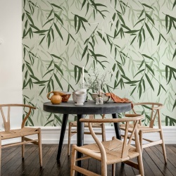 Fototapet, Bamboo Jungle, Green, Rebel Walls - Img 3