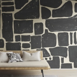 Fototapet, Block Print, Black, Rebel Walls - Img 3