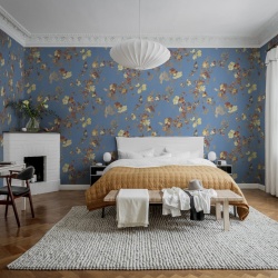 Fototapet, Blooming Garden, Turquoise, Rebel Walls