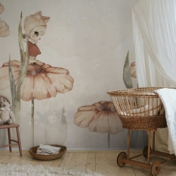 Fototapet, Bloomy Fields of Marion, Off White, Rebel Walls - Img 3
