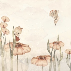 Fototapet, Bloomy Fields of Marion, Off White, Rebel Walls - Img 6
