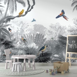 Fototapet Canopy Jungle - Black and White, Kikki Belle - Img 5