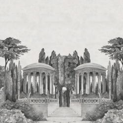 Fototapet, Chatsworth Park, Mirrored Graphite, Rebel Walls - Img 5