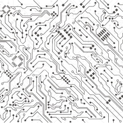 Fototapet, Circuit, White, Rebel Walls - Img 2