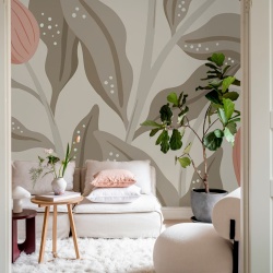 Fototapet, Cool Flora, Beige & Pink, Rebel Walls - Img 3