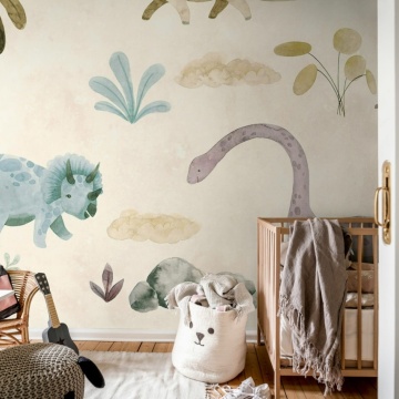 Fototapet, Dinosaur Oasis, Pastel, Rebel Walls - Img 3