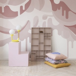 Fototapet, Dripping Ice Cream, Pink, Rebel Walls
