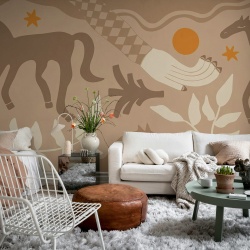 Fototapet, Emmas Horses, Brown, Rebel Walls