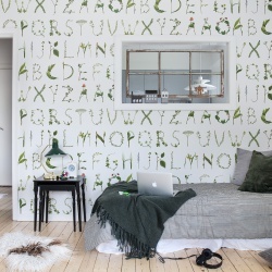 Fototapet, Floral Alphabet, Rebel Walls